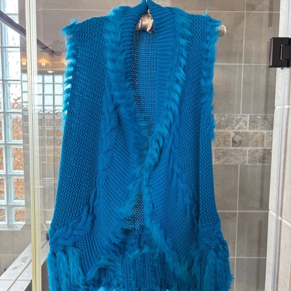 Lilly Pulitzer Torini Bright Blue Cardigan Sweater Vest - Picture 1 of 6